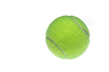 Tennis ball on white background, healthiness concept and sport background idea