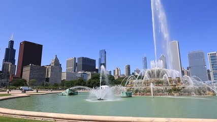 Wall Mural - Buckingham fountain in Chicago