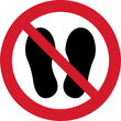 © Warning signs - ISO 7010 P024 Do not walk or stand here