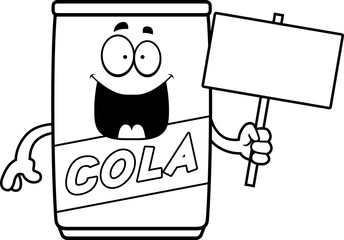 Poster - Cartoon Cola Can Sign