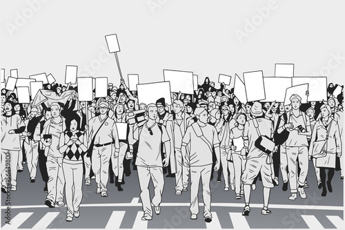 illustration-of-peaceful-crowd-protest-with-blank-signs-in-high-detail