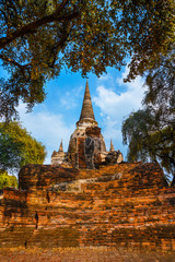 Wat Phra Si Sanphet temple in Ayutthaya Historical Park, a UNESCO world heritage site, Thailand