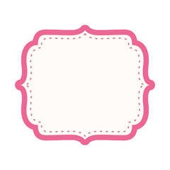 Canvas Print - decorative frame icon over white background. vector illustration