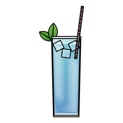 Sticker - alcoholic drink cocktail beverage bar liquor vector illustration