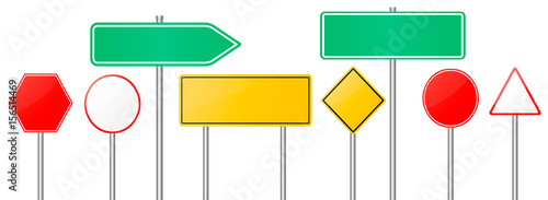 Cuadros en Lienzo road sign set blank template