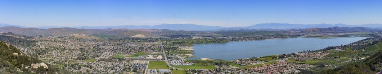 Wall Mural - Aerial view of Lake Elsinore