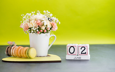 Calendar 2 June Still Life with Flowers and gifts