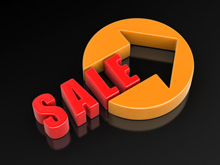 Sticker - Sale. Image with clipping path