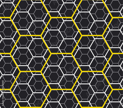 Geometry line hexagonal sea...