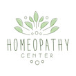Homeopathi center logo symbol vector Illustration