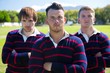 © wavebreak3 - Portrait of players with arms crossed standing at field
