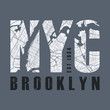 New York tee print. T-shirt design graphics stamp label typography.