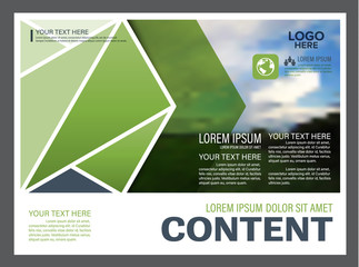 Presentation layout design template. Annual report cover page. landscape nature background. illustration vector artwork