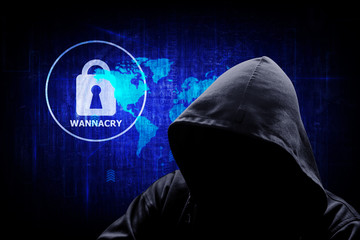 Wall Mural - hacker wannacry virus
