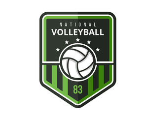 Wall Mural - Modern Volleyball Logo - Classic Volleyball Emblem