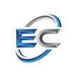 © liarocer - Simple initial letter logo modern swoosh EC
