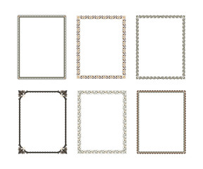 Vector decorative frame. Elegant element for design template, place for text. Floral border. Lace decor for birthday and greeting card, wedding invitation.