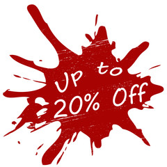 Sticker - Up to twenty percent off