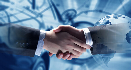 Business handshake as symbol for partnership