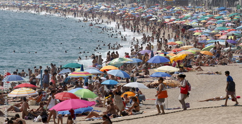 People Cool Off At Platja D Aro Beach In Costa Brava North Of