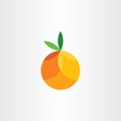 orange citrus fruit geometric icon vector