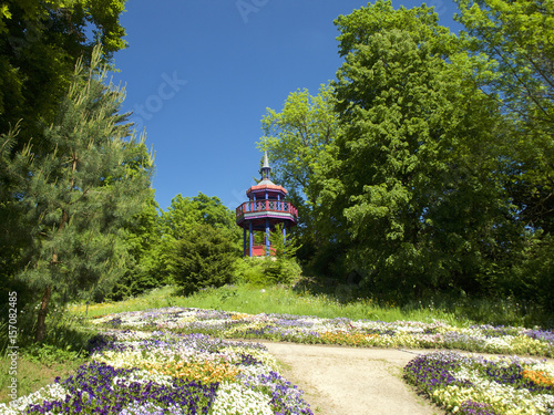 Aussichtsturm Botanischer Garten Hof Buy This Stock Photo And