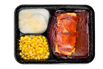 Wall Mural - TV dinner of ribs