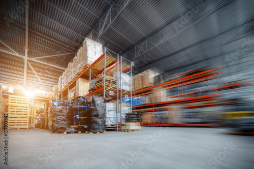Fotomural Large hangar warehouse industrial and logistics companies.