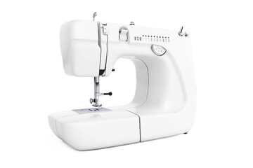 Wall Mural - Modern White Sewing Machine. 3d Rendering