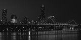 Fototapeta  - The iconic Story Bridge in Brisbane, Queensland, Australia. Black and White.