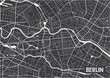 Minimalistic Berlin city map poster design.
