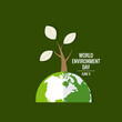 © jannoon028 - World environment day concept. Green Eco Earth. Vector illustration