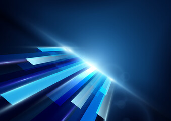Aufkleber - Abstract futuristic shiny hi-tech motion geometric shape technology concept background