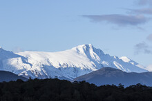 High Snowcapped Mountain In Aspiring National Park South Islnad New Zealand