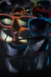 various sunglasses on a dark background