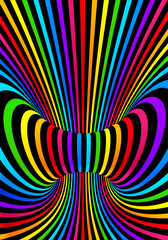 Wall Mural - Dark neon rainbow colors vector abstract sound background