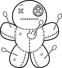 Poster - Calm Cartoon Voodoo Doll