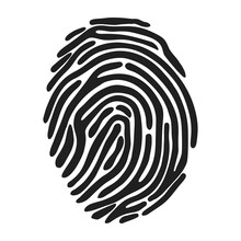 Fingerprint Icon Over White Background. Vector Illustration