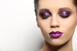 © Africa Studio - Beautiful young woman with creative makeup on light background, closeup