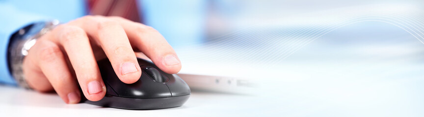Aufkleber - Hand with computer mouse