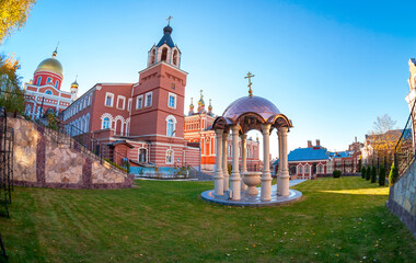 Canvas Print - Russian orthodox church. Iversky Women's Monastery in summer day in Samara, Russia