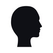 © djvstock - human head icon over white background. vector illustration