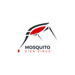Mosquito vector illustration. Zika virus. Mosquito logo. Zika virus concept. Zika virus mosquito bite. 