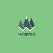 Mountains flat logo. Vector mountains icon. Isolated.