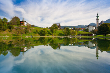 Wall Mural - Nature swimming pool in Reith, Austria