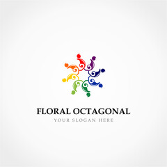 Sticker - Colorful Octagonal Logo