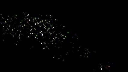 Wall Mural - colorful confetti explosions in alpha channel