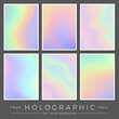 hologram backgrounds: set of 6 3x4'' realistic creative faux holographic foil cards perfect for journaling / fill cards, business cards, and contemporary brochure or flyer designs