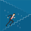 © santima.studio - businessman running to success vector illustration