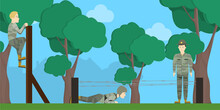 Training for soldiers.